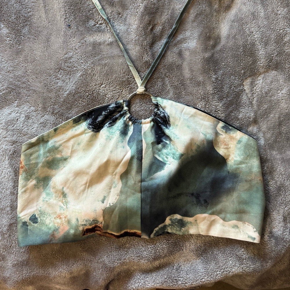 12th Tribe Multicolor Halter Crop Top